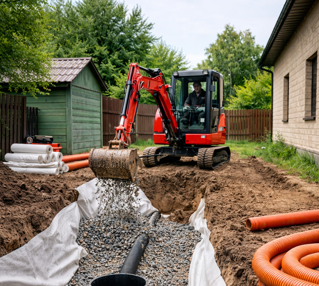 Дренаж и ливнёвка под ключ