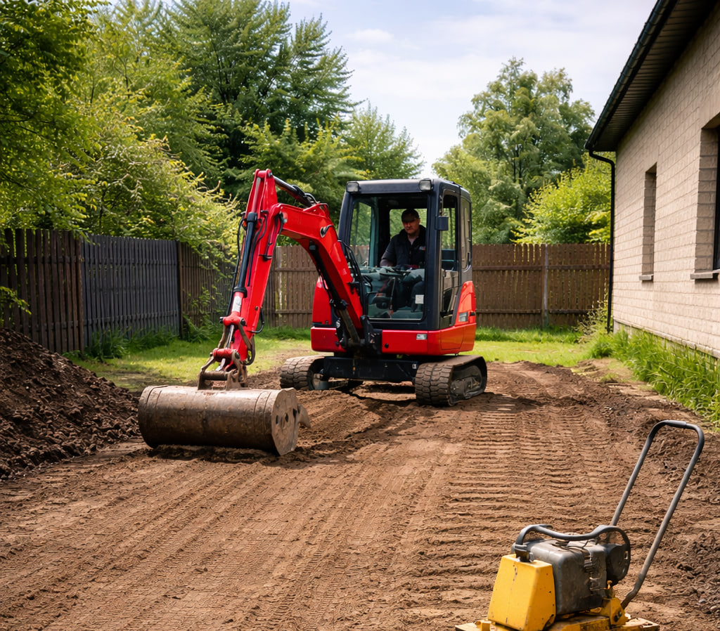 Планировка и выравнивание участка